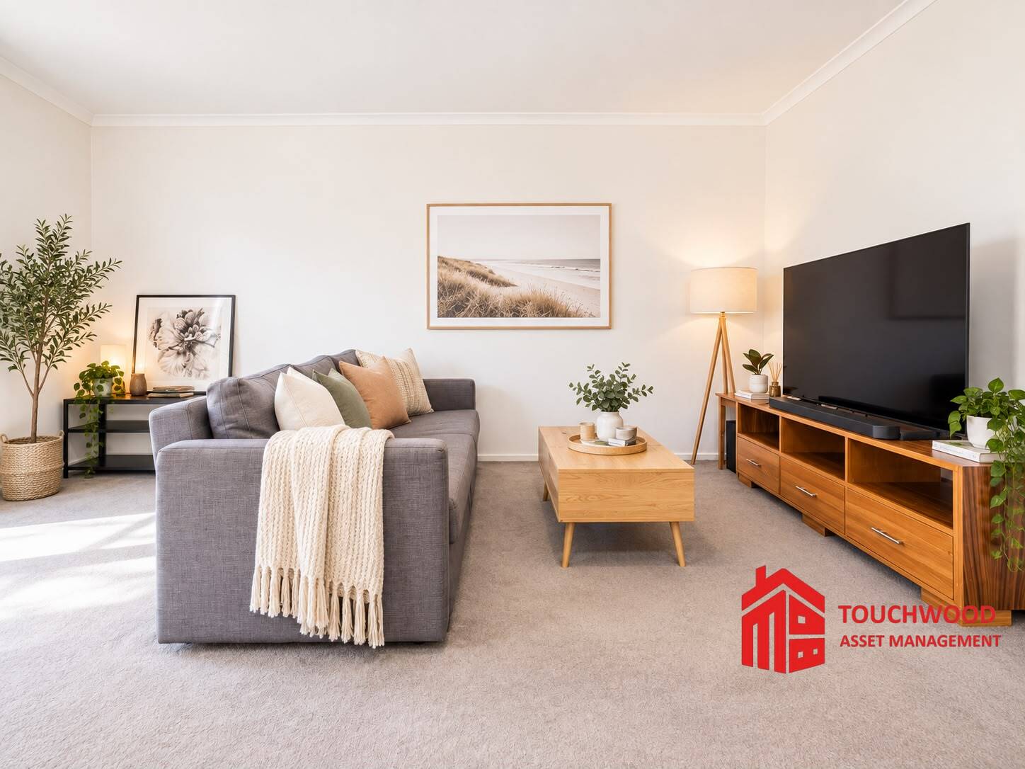 Furnished living room at 23/114 Dodds Street, Southbank