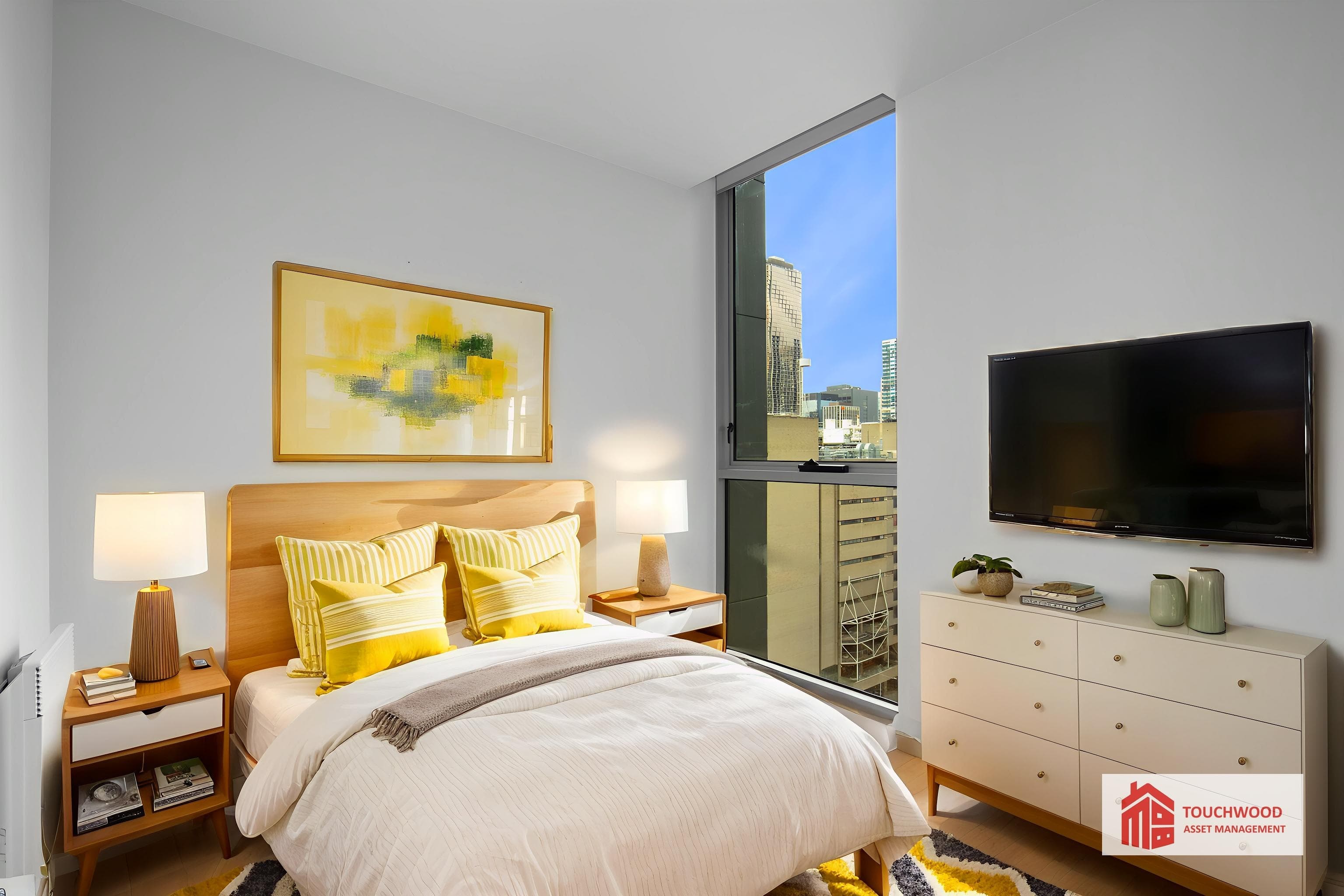 Second bedroom with city views