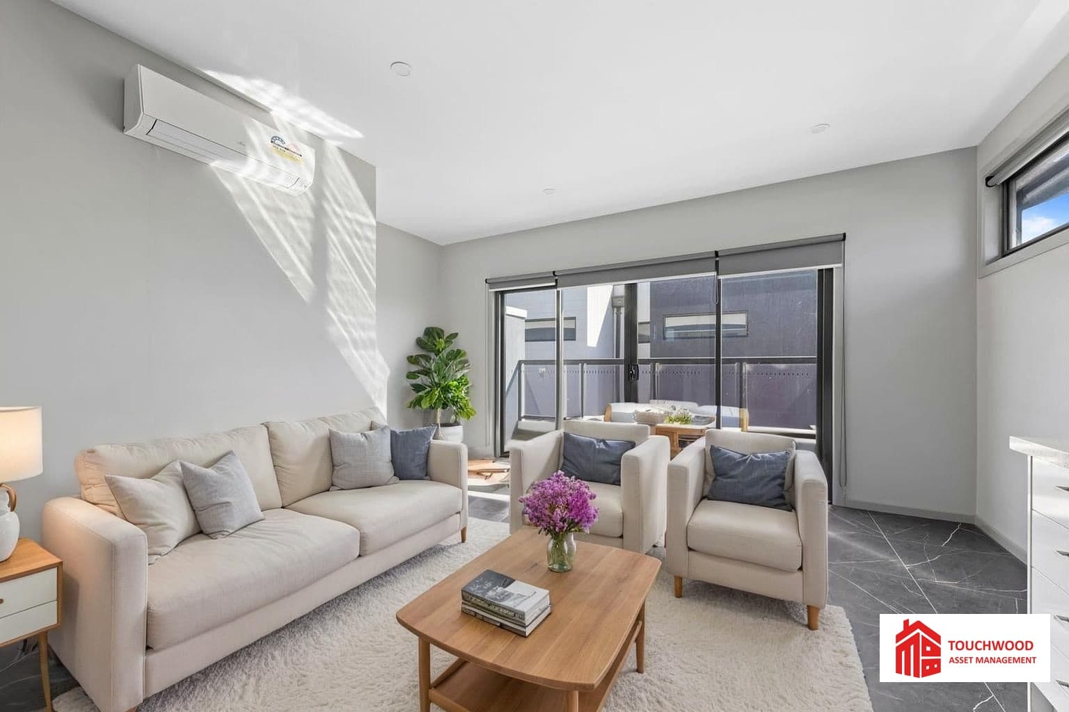 Light-filled open plan living and dining area