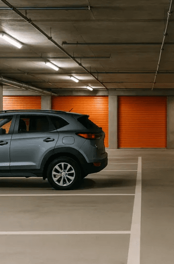 Secure car park and storage facilities